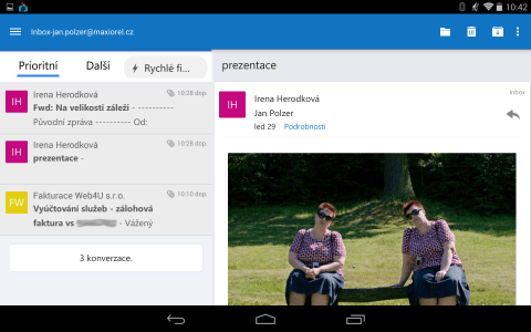 Outlook pro Android