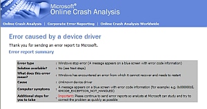 Microsoft Online Crash Analysis