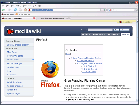 Firefox 3 Gran Paradiso