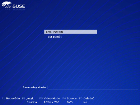 openSUSE - start