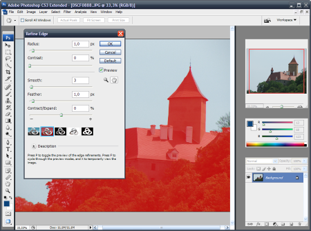 Adobe Photoshop CS3 Extended - Refine Edge