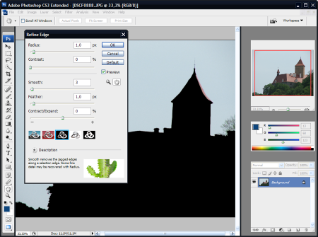 Adobe Photoshop CS3 Extended - Refine Edge