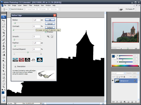Adobe Photoshop CS3 Extended - Refine Edge
