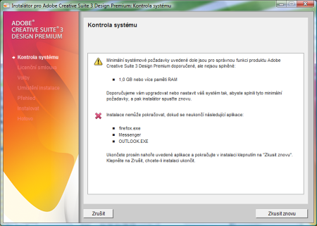 Instalátor Adobe Creative Suite 3