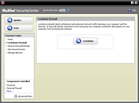 McAfee Security Center