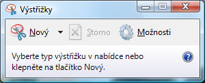 Screenshot programu Výstřižky ve Windows Vista