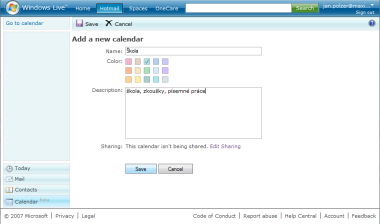 Windows Live Calendar