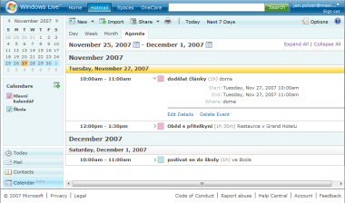 Windows Live Calendar