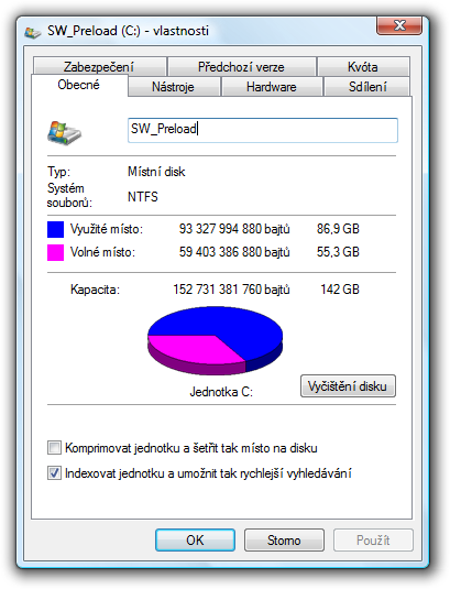 Čištění počítače ve Windows Vista