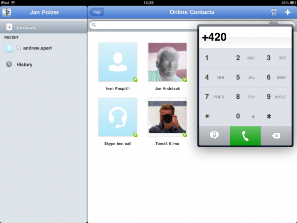 Skype pro iPad