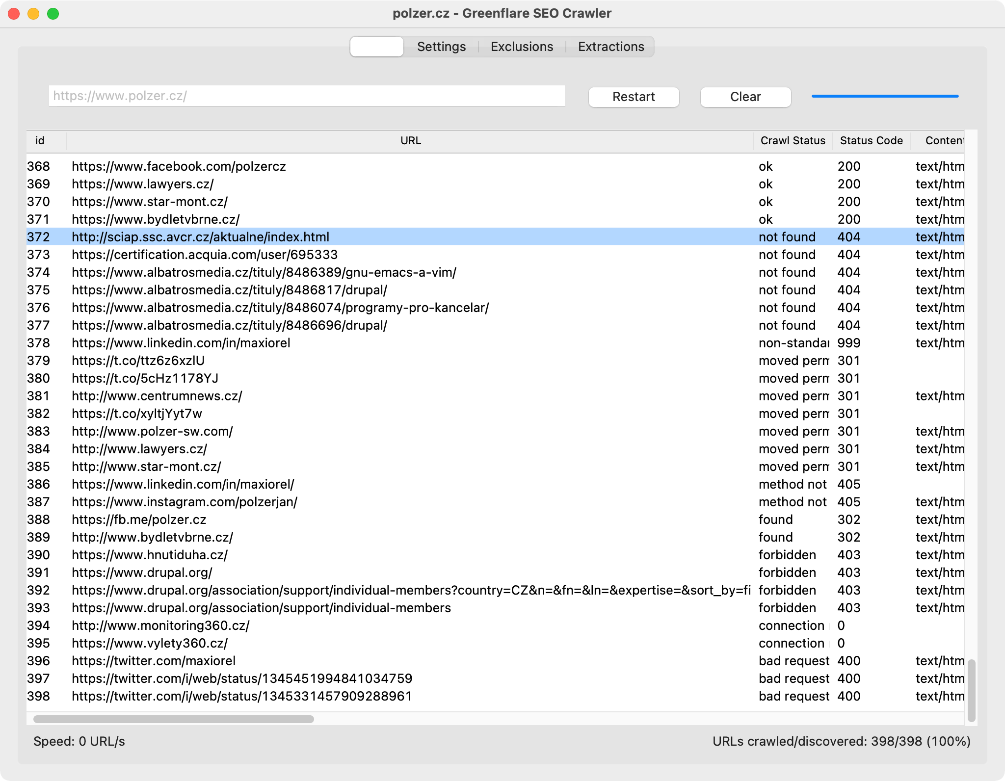 Greenflare: kontrola odkazů a extrakce dat z webu bez omezení