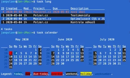 Taskwarrior: úkolníček pro geeky