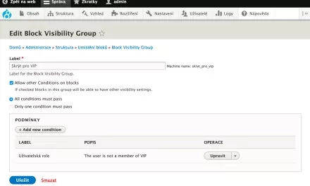 Jak na vylepšené nastavení viditelnosti bloků v Drupalu