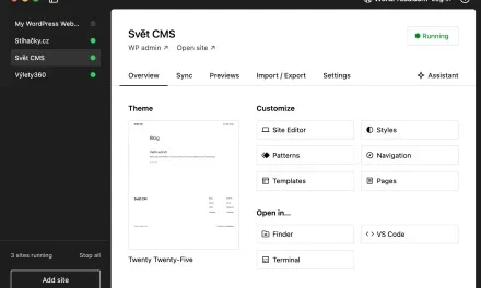Studio by WordPress.com: jak si rozběhat WP v počítači a snadno jej zkopírovat na web