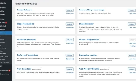 Performance Lab: konverze obrázků do WebP a AVIF a další rychlostní optimalizace WordPressu