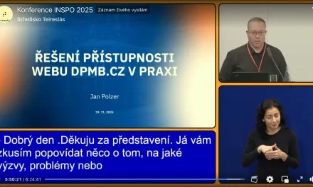 INSPO 2025: přátelská atmosféra, přístupnost webů a moje přednáška