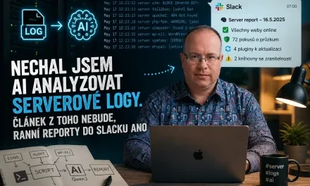 Nechal jsem AI analyzovat serverové logy. Článek z toho nebude, ranní reporty do Slacku ano