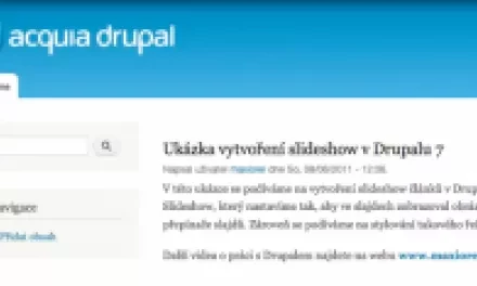 Videonávod: jak na slideshow článků v Drupalu 7 a jejich stylování
