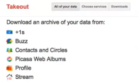Stáhněte si snadno svá data z různých služeb Googlu pomocí Takeout