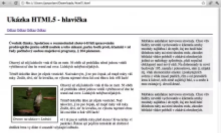 Jak na strukturu stránky pomocí HTML5 a CSS3