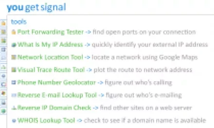 YouGetSignal.com – sada užitečných síťových nástrojů online