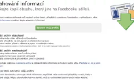 Tip: Facebook nabízí zálohování dat. Už jste jej vyzkoušeli?