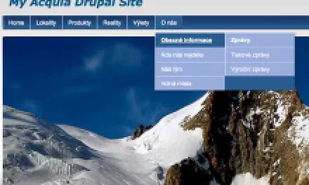 Drupal a rozbalovací menu se dvěma sloupečky