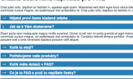 Jak na sbalovací sekce na stránce aneb vyváříme FAQ