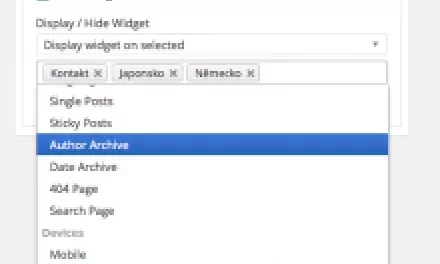 TinyMCE Widget, Restrict Widgets, Contact Form a další střípky z Drupalu pro WordPress