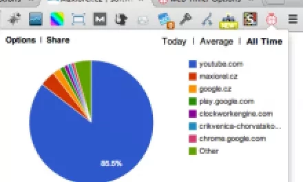 Web Timer prozradí, na kterých webech trávíte nejvíce času