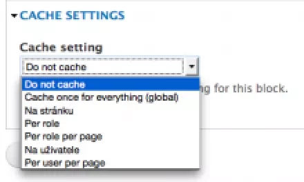 Drupal: jak na vlastní nastavení cache pro bloky