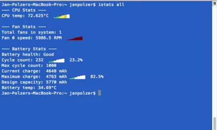 Jak změřit teplotu a otáčky ventilátoru na Macu? V příkazovém řádku!