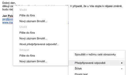 Jak na předpřipravené odpovědi v Gmailu