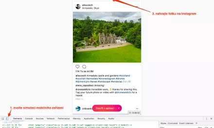 Jak poslat fotky na Instagram z počítače, bez mobilu