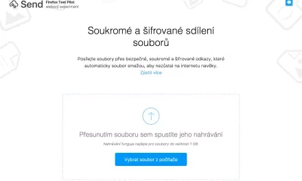 Send: pohodlné a rychlé posílání souborů přes internet