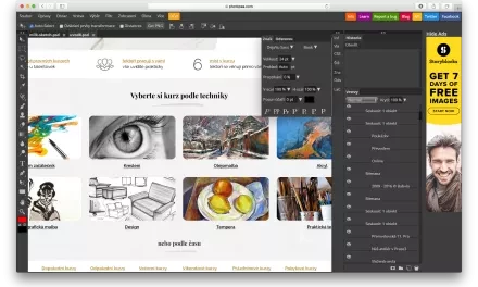 Photopea: jaký je bezplatný online Photoshop s podporou vrstev, PSD, PNG a SVG?