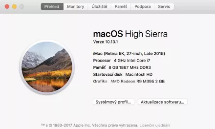 macOS High Sierra má bezpečnostní problém. Kdokoli se přihlásí jako root