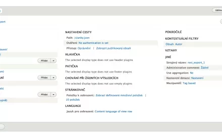 REST export do JSON v Drupalu 8 snadno a rychle