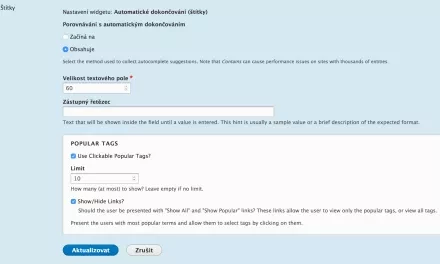 Populární štítky v Drupalu: jak vylepšit zadávání na způsob WordPressu