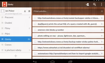 Wunderlist: prima úkolníček nejenom pro Android