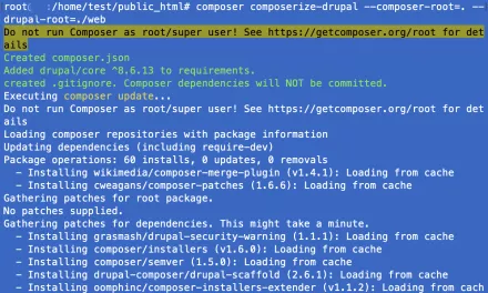 Jak kompletně převést Drupal 8 na Composer pomocí několika příkazů