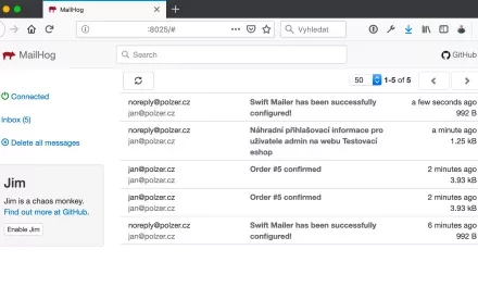 MailHog: pomůcka pro testování e-mailů nejenom při vývoji webů