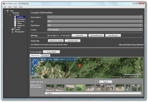 Microsoft Pro Photo Tools: geotagging a úprava metadat u fotografií