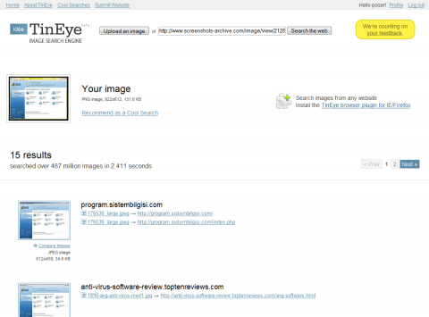 TinEye: netradiční vyhledávač obrázků