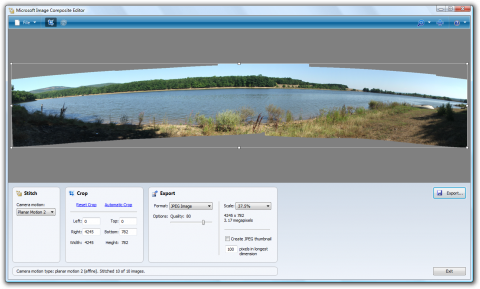 Microsoft Image Composite Editor: tvorba panoramat jednoduše