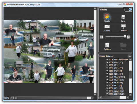 Microsoft AutoCollage 2008: program na koláže z fotek