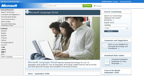 Microsoft Language Portal: vyznejte se v terminologii Microsoftu
