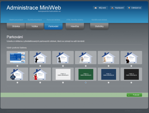 MiniWeb: hosting zdarma pro vaši doménu