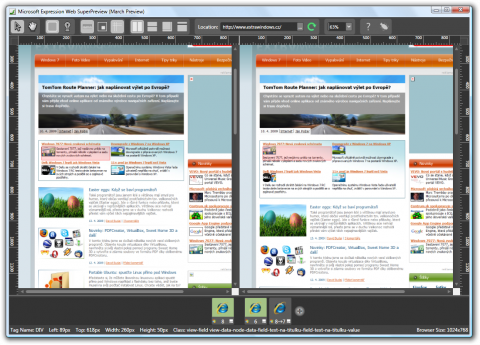 Microsoft Expression Web SuperPreview