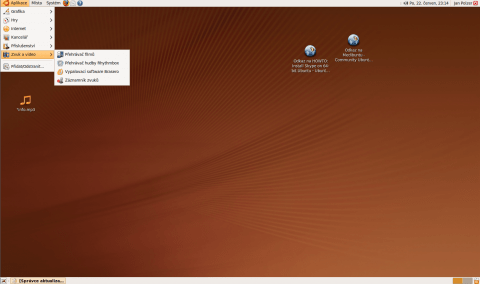 Plocha Ubuntu Linuxu